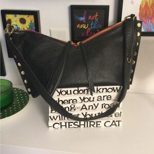 Black pebbled leather bag by Hammit, Mr.G. Good used condition.